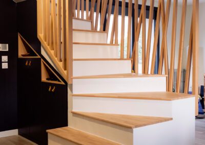 Garde-corps pour escalier en bois